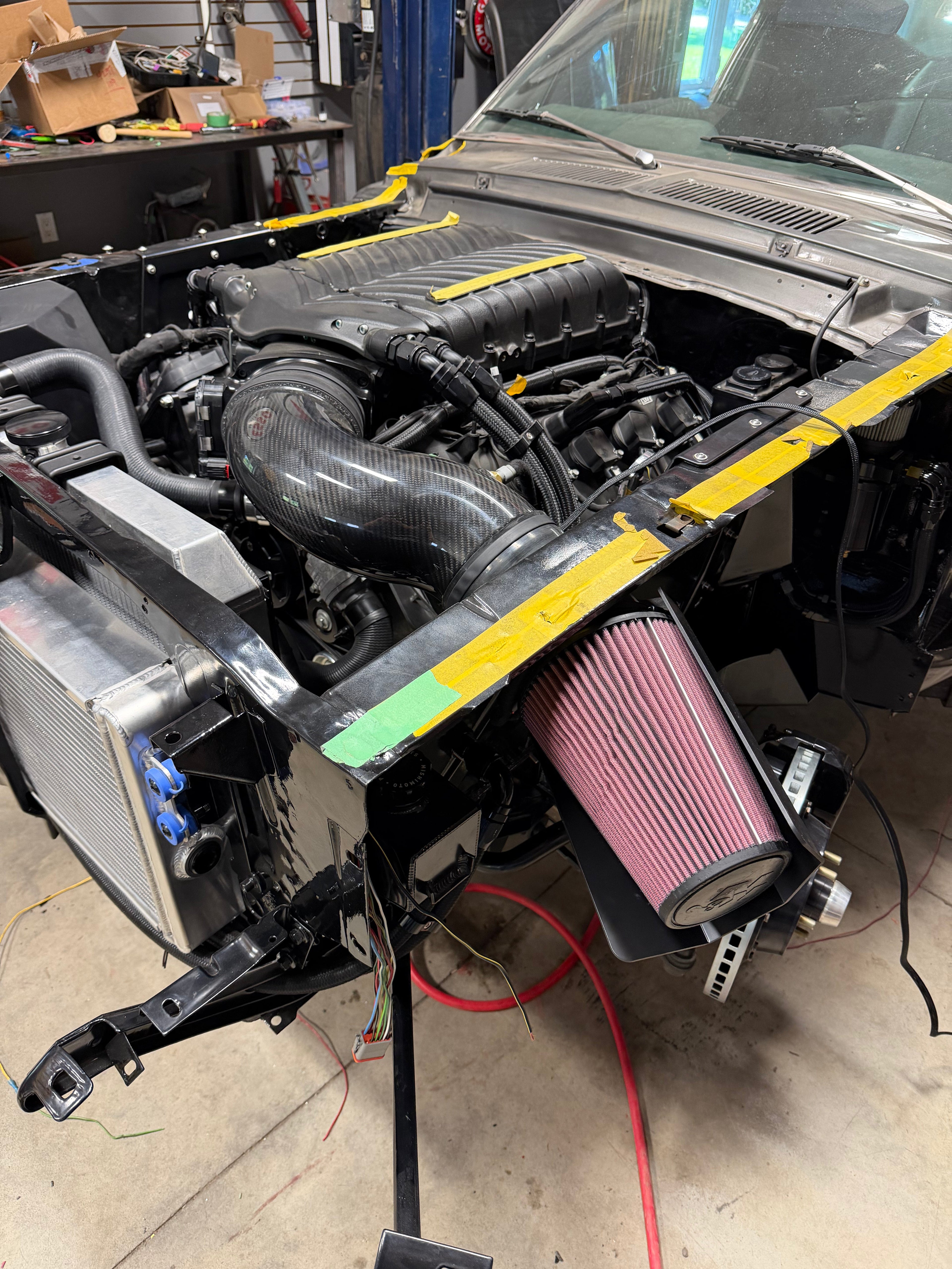 1967 Fast Back Mustang Intake relocation